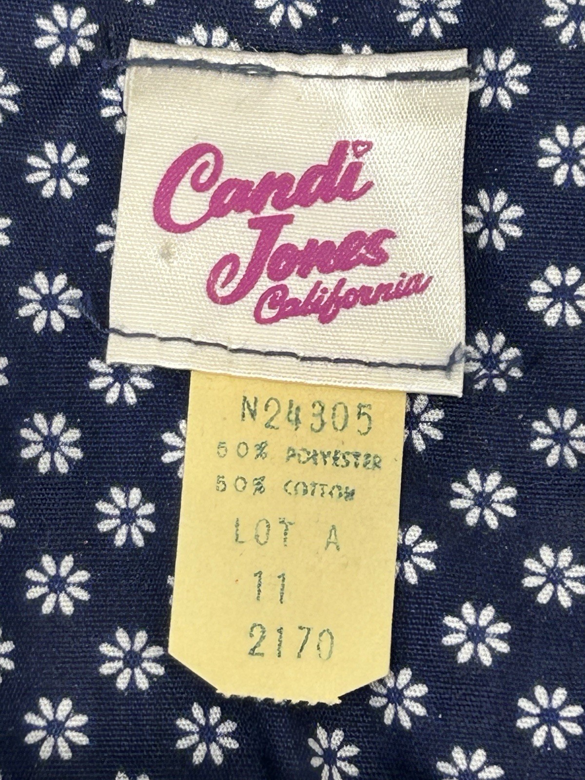Vtg 60-70s Candi Jones California Dress Peasant Style Maxi Size Vtg 11 Daisies