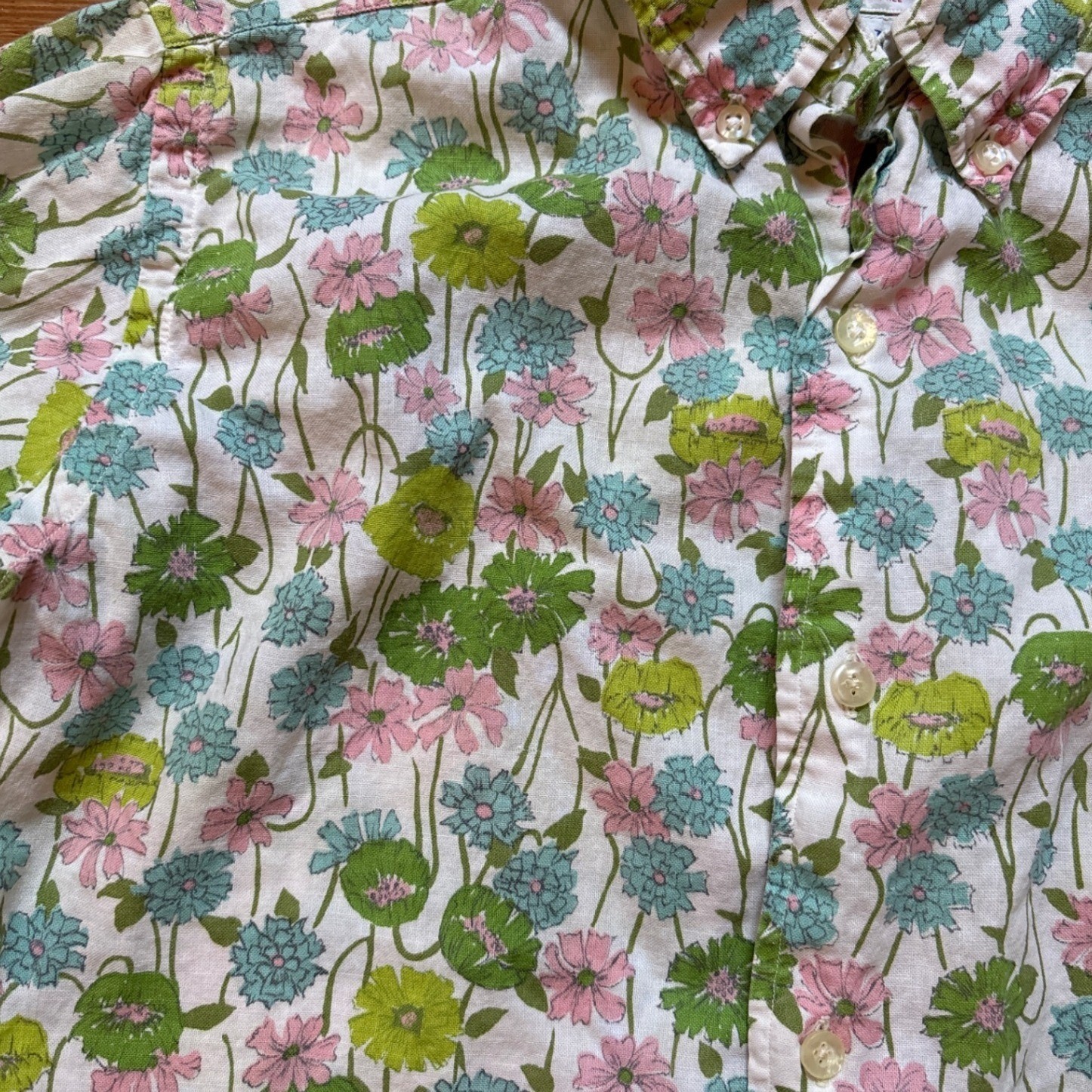 Gant Shirtmakers Floral Button Down Women Pink Green Oxford Voile Yale SIZE S