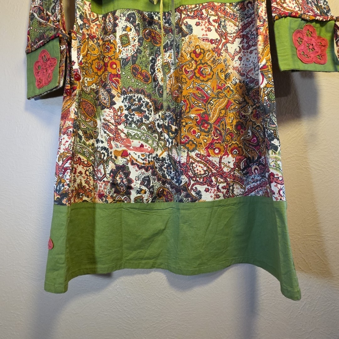 Vintage Boho Festival Dress Women’s Small Med Amarti Retro 60s/70s Hippie Chic *