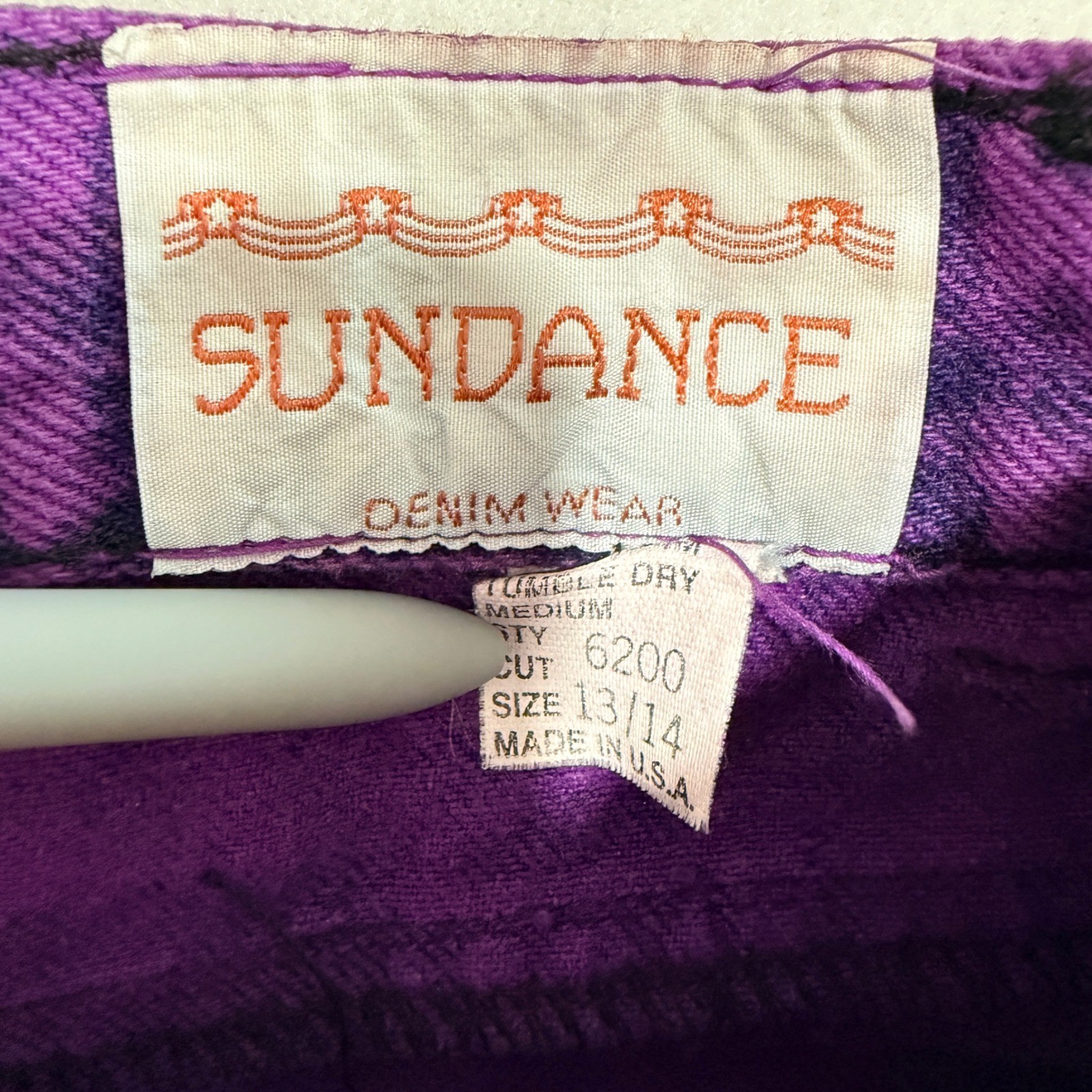 Vintage Sundance Mom Jeans 13/14 Purple Acid Wash High Waist Retro USA