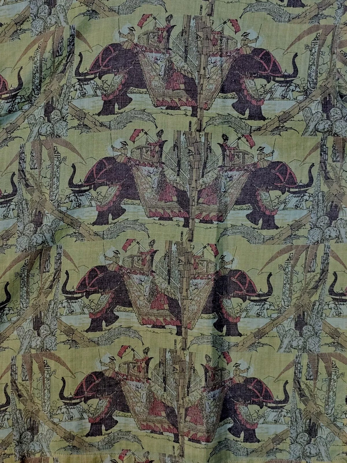 Citron Santa Monica Brand Elephants Print Women’s blouse, size M