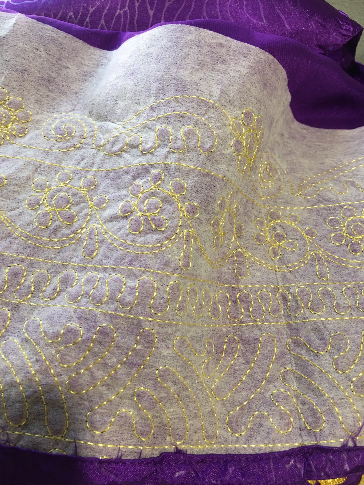 Vtg Purple Gold MeetU Magic Satin MuMu Nightgown Robe M L XL