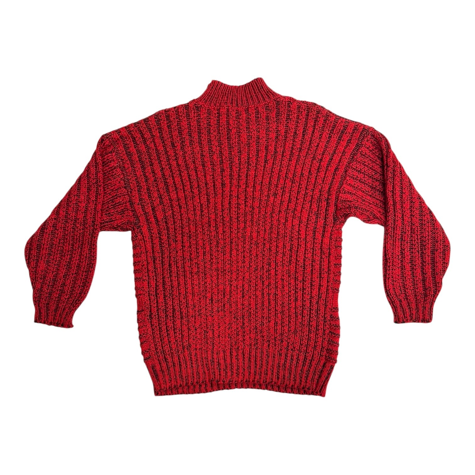 Totally 80s Vintage Oversized Acrylic Knit Sweater VIBRANT RED – Size Medium