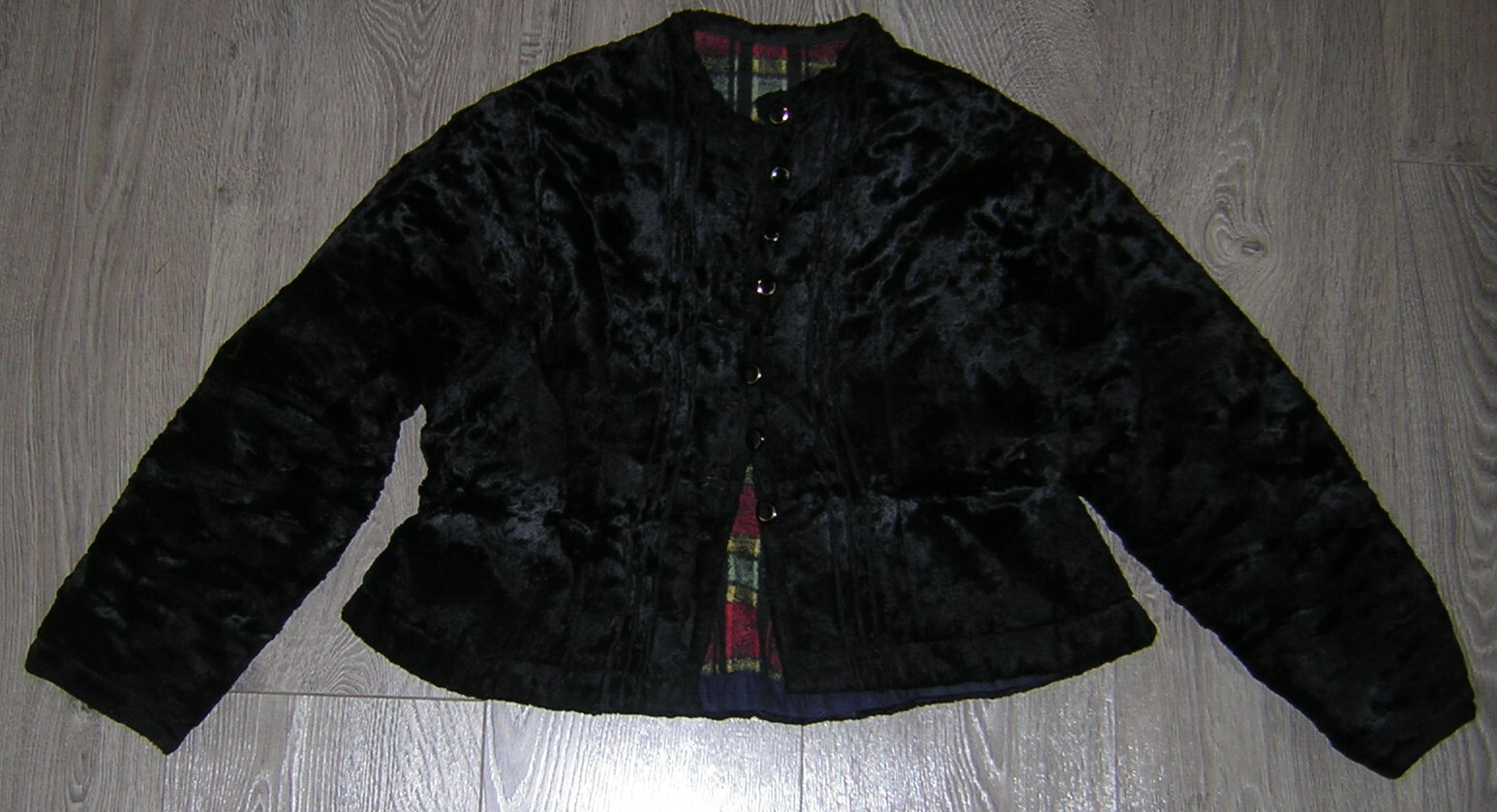 VINTAGE ANTIQUE CZECH WOMENS WINTER PEASANT FOLK COSTUME FUR JACKET MORAVIAN