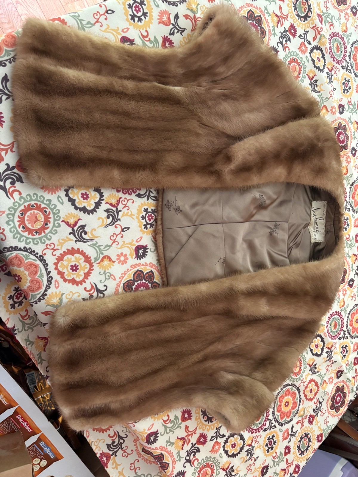 Vintage Genuine Brown Mink Fur Stole/Wrap