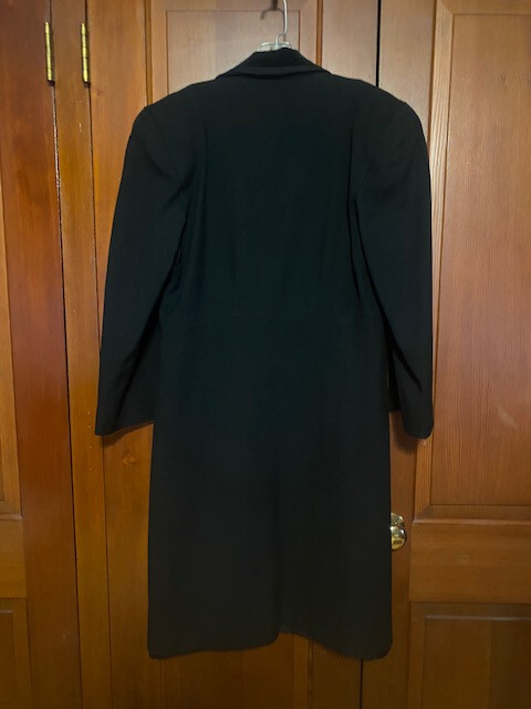 Vtg Black Chesterfield Coat
