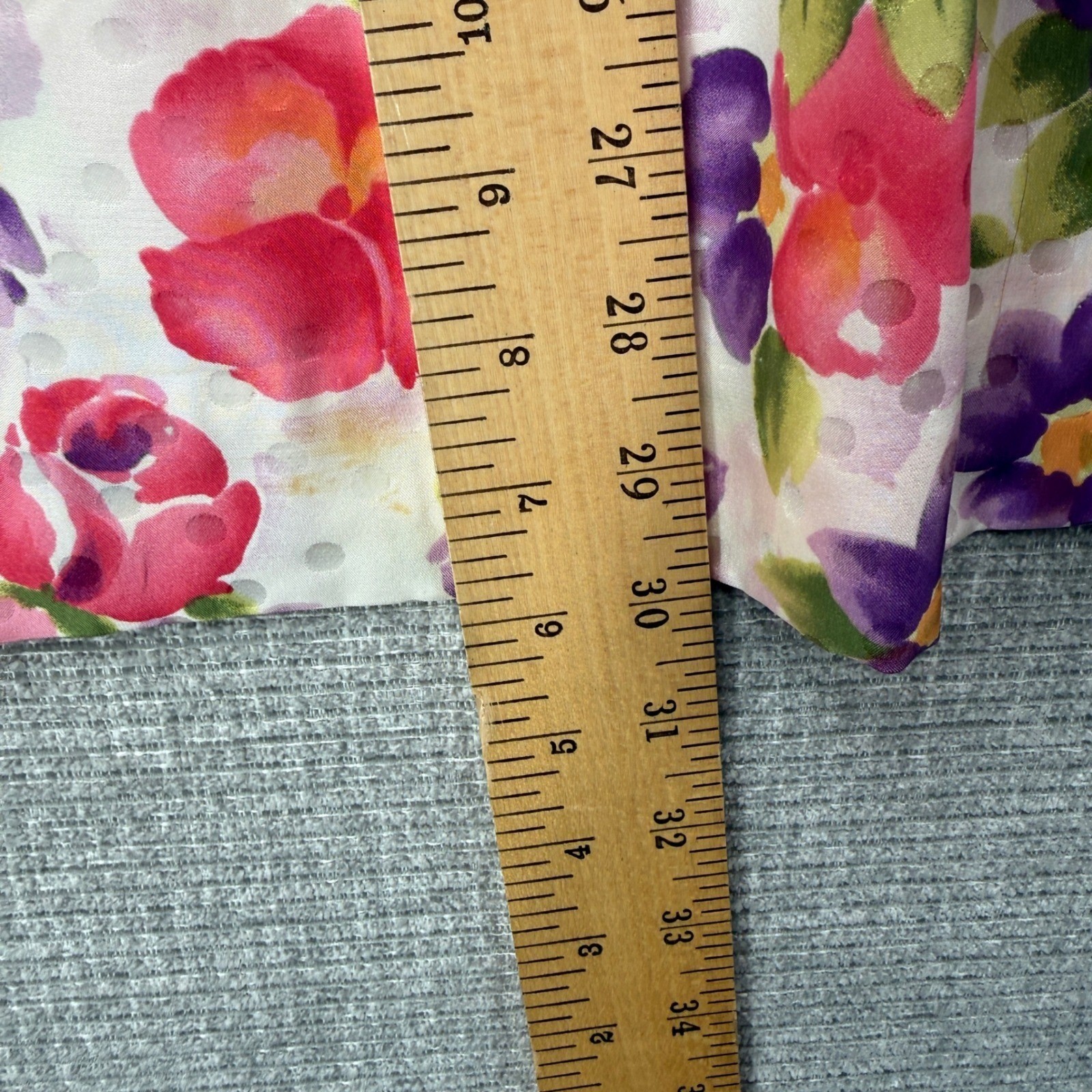 Vintage Talbots Petites Skirt Set Womens 10P Pink Purple Floral Linen Cottage
