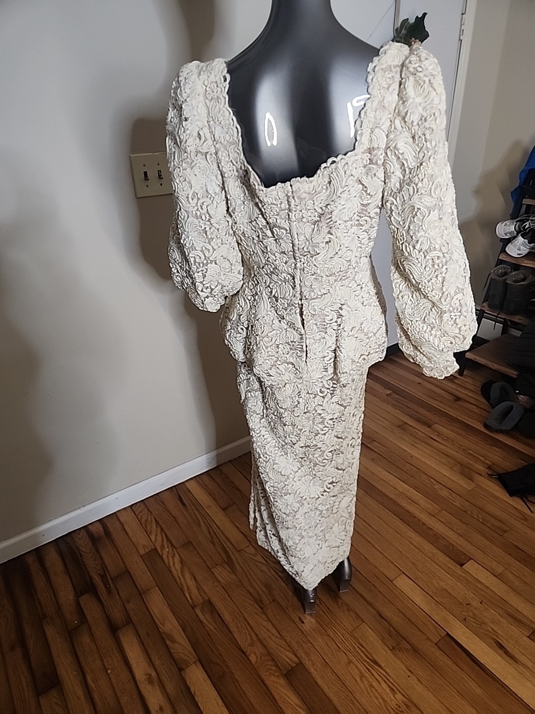 Vintage 70’s Rose Taft Dress Not Sure What Size Is Maybe 12 Or 14