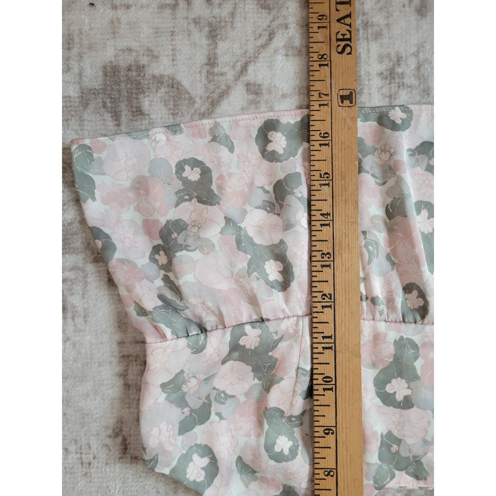 Wilfred Aritzia Floral Babydoll Cami Tank Top Pink Gray Size Medium