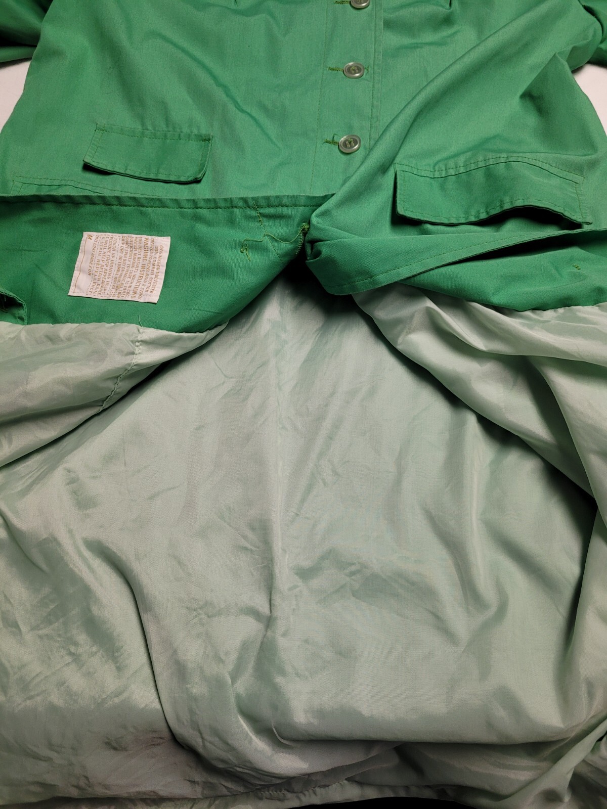 Vtg70s Linedtrench coat Green Currituck Outer Banks Collection by Jerold No Size