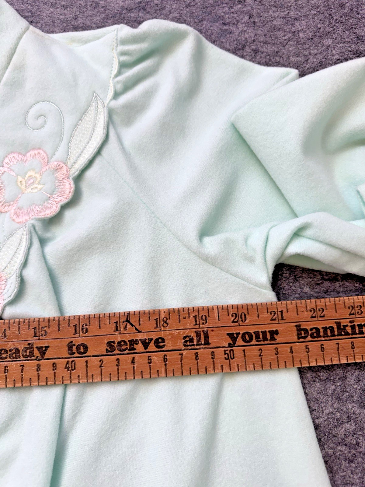 VTG Shadowline Fleece Bed Jacket Robe Embroidery NOS w/Tag 80’s Cottagecore S/M