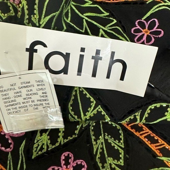 Faith Beaded Top Black Medium Vintage