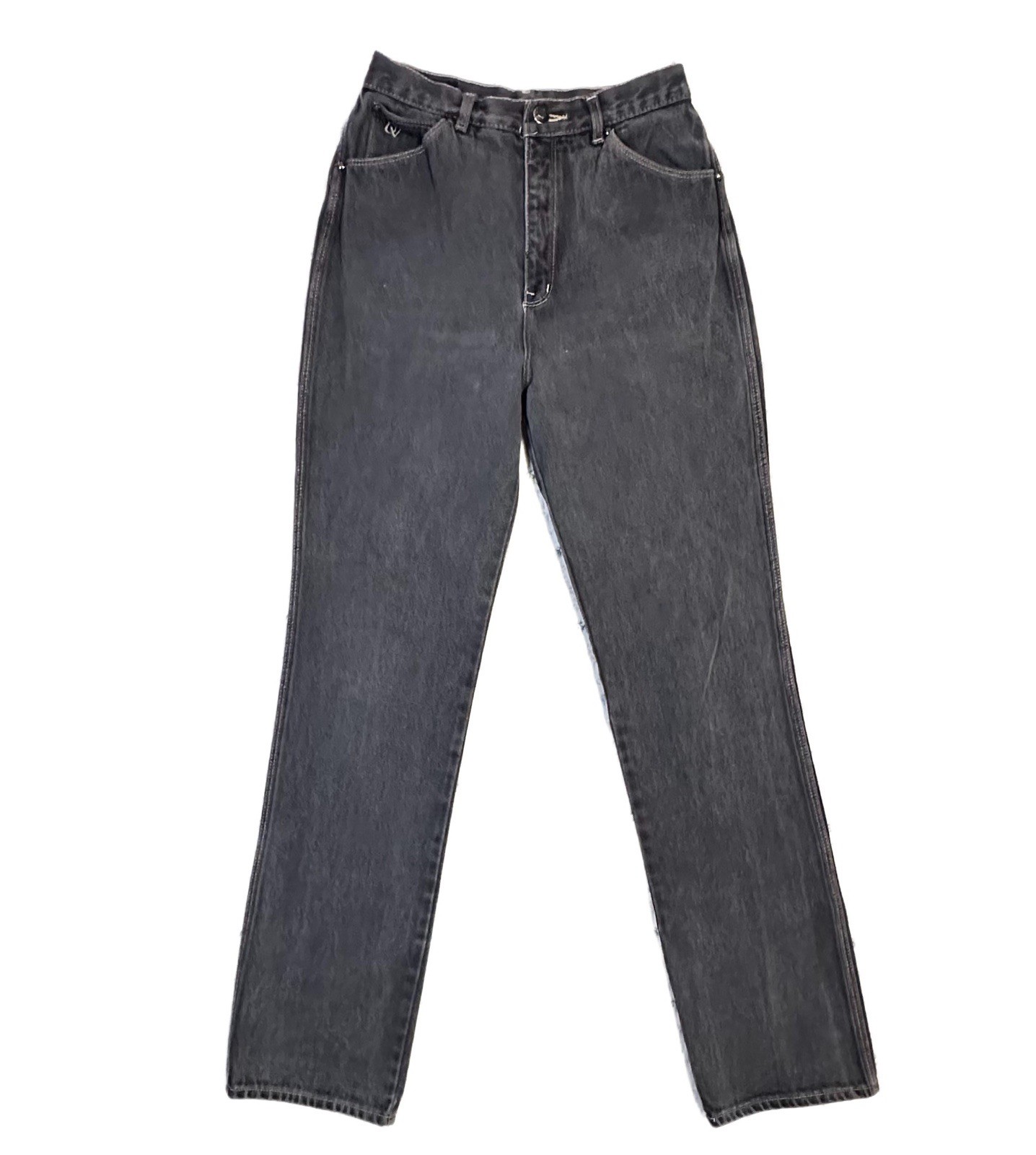Vtg High Waist Gray Denim Straight Leg 70s/80s Gloria Vanderbilt for Murjani 11