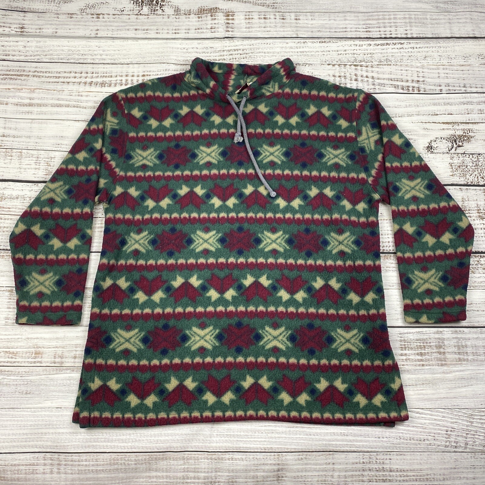 Giorgio Fiorlini International Large Aztec Cowl Neck Fleece Santa Fe Geometric