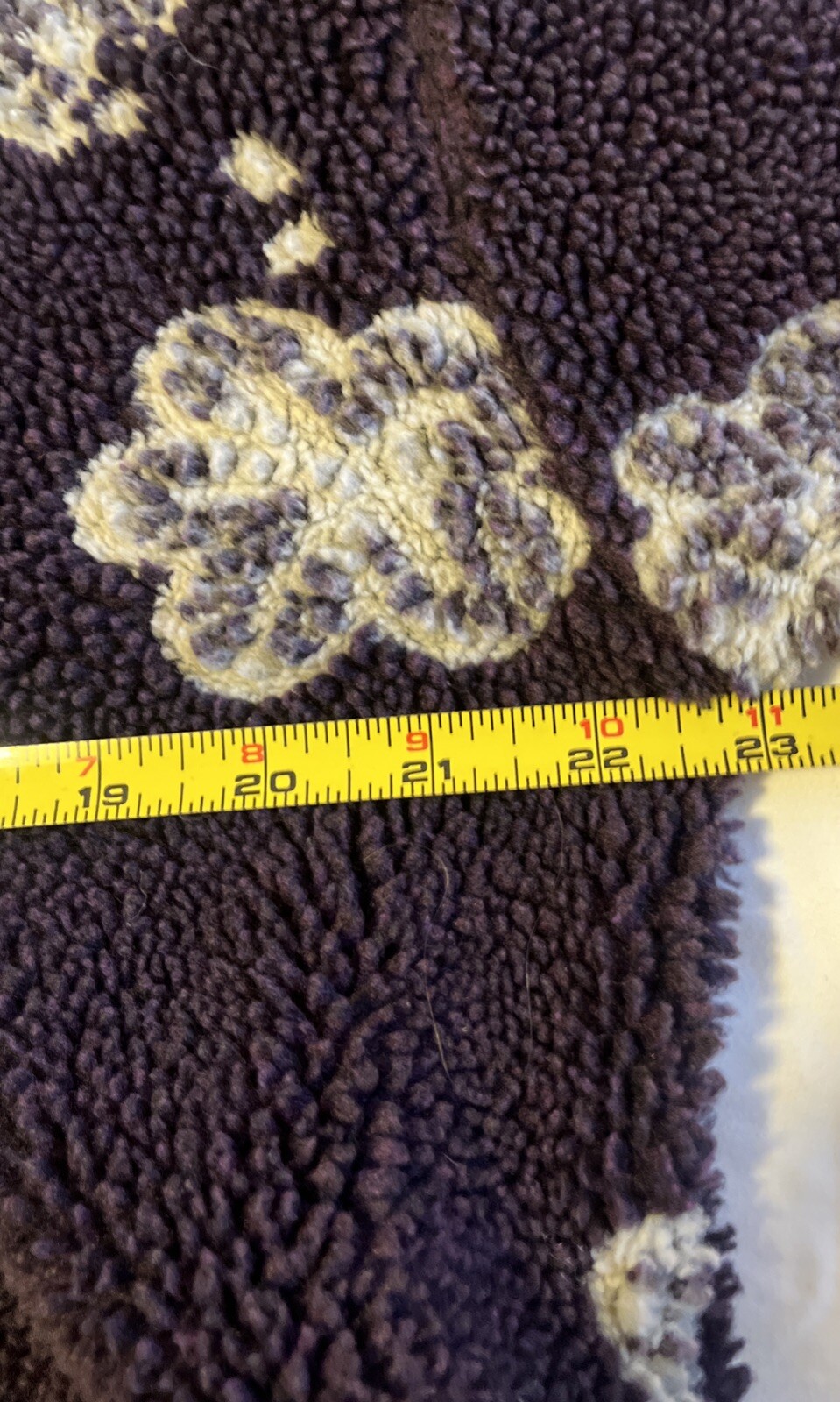 Vintage L.L. Bean Sherpa Fleece Jacket Flower Print Purple Women’s M:Youth XL