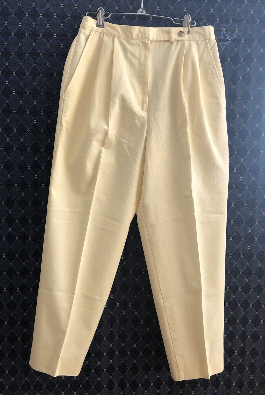 VintageTalbots David Brooks High Waisted Pleated Women’s 8 Pants Slacks Yellow