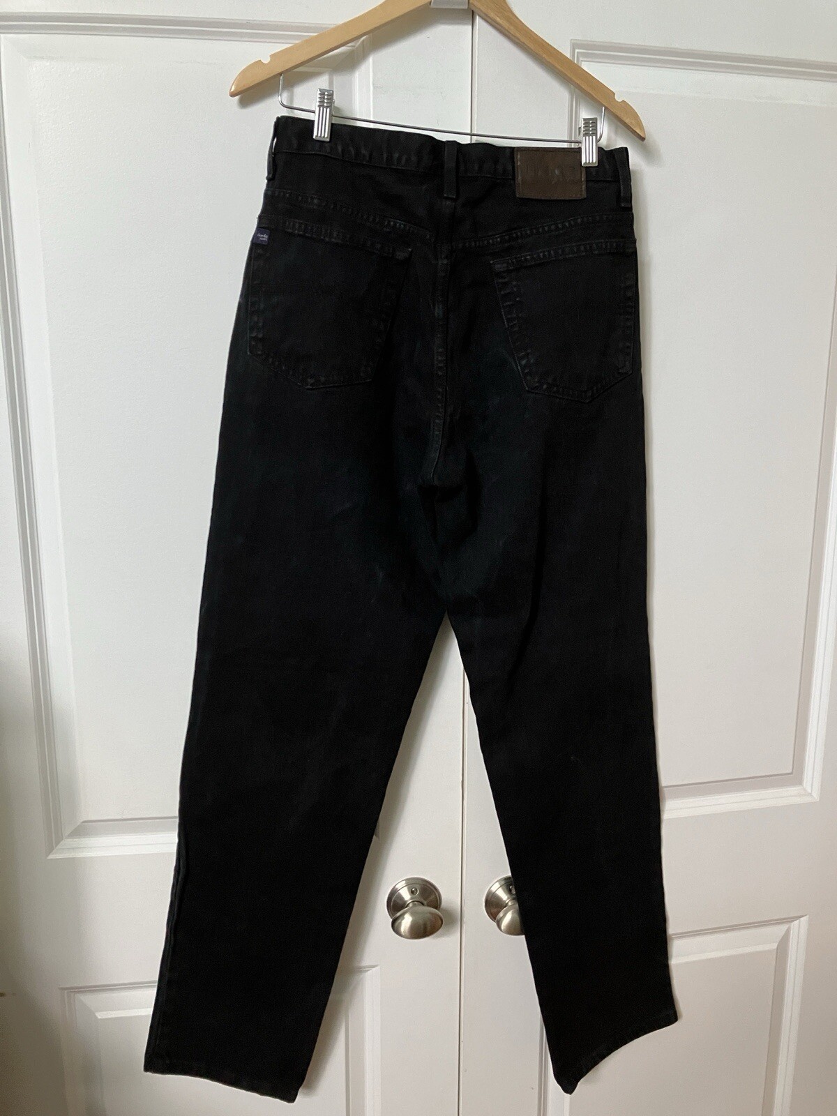 Vintage 90s Ikeda Black Straight Leg Dad Jeans Womens 30 Y2K Classic Denim Mom