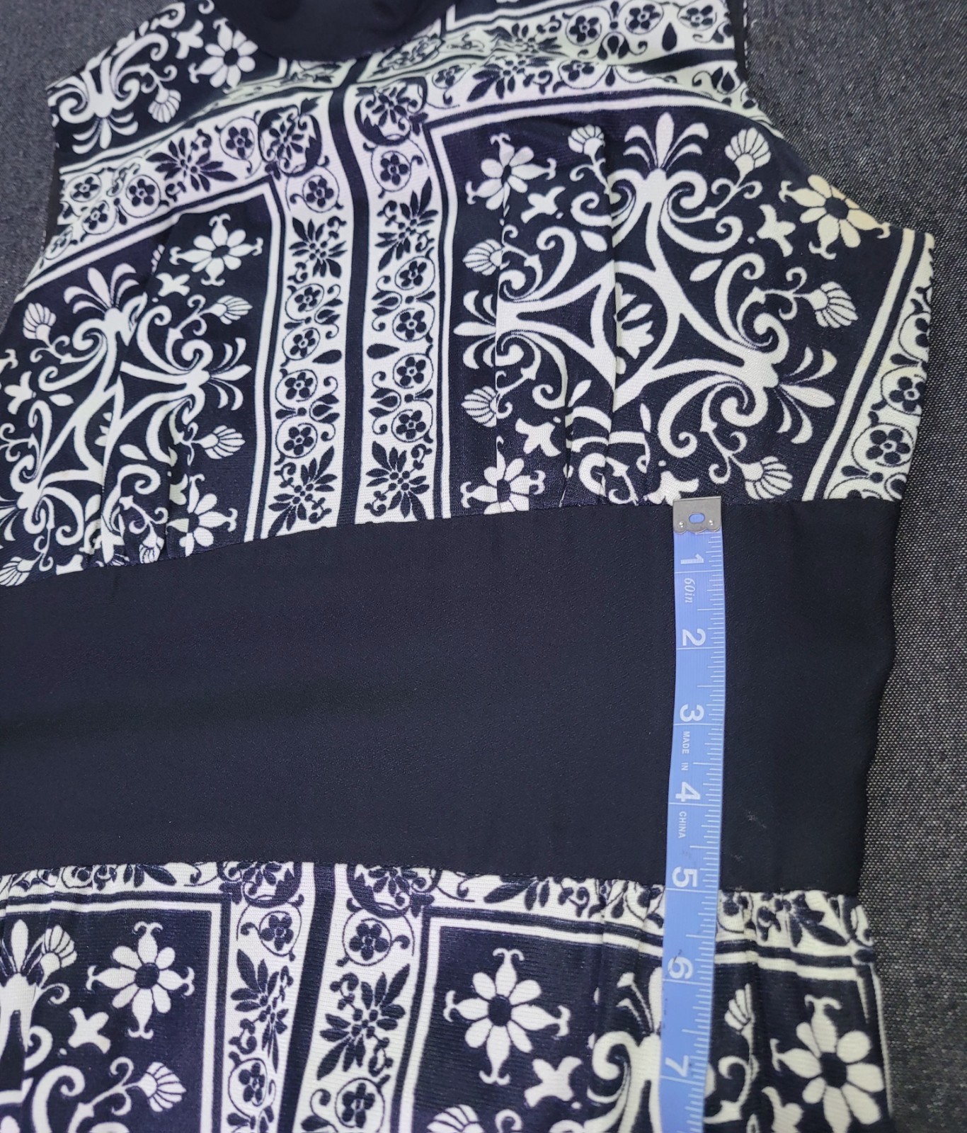 Vintage 60s 70s Black And White Maxi Filigree Greek Italian Dress Size Small