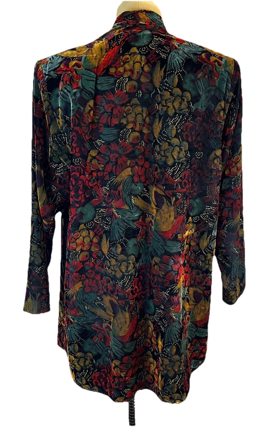 Vintage 80’s AC Sport Women Artsy Bold Velvet Padded Shoulder Swing Coat 16