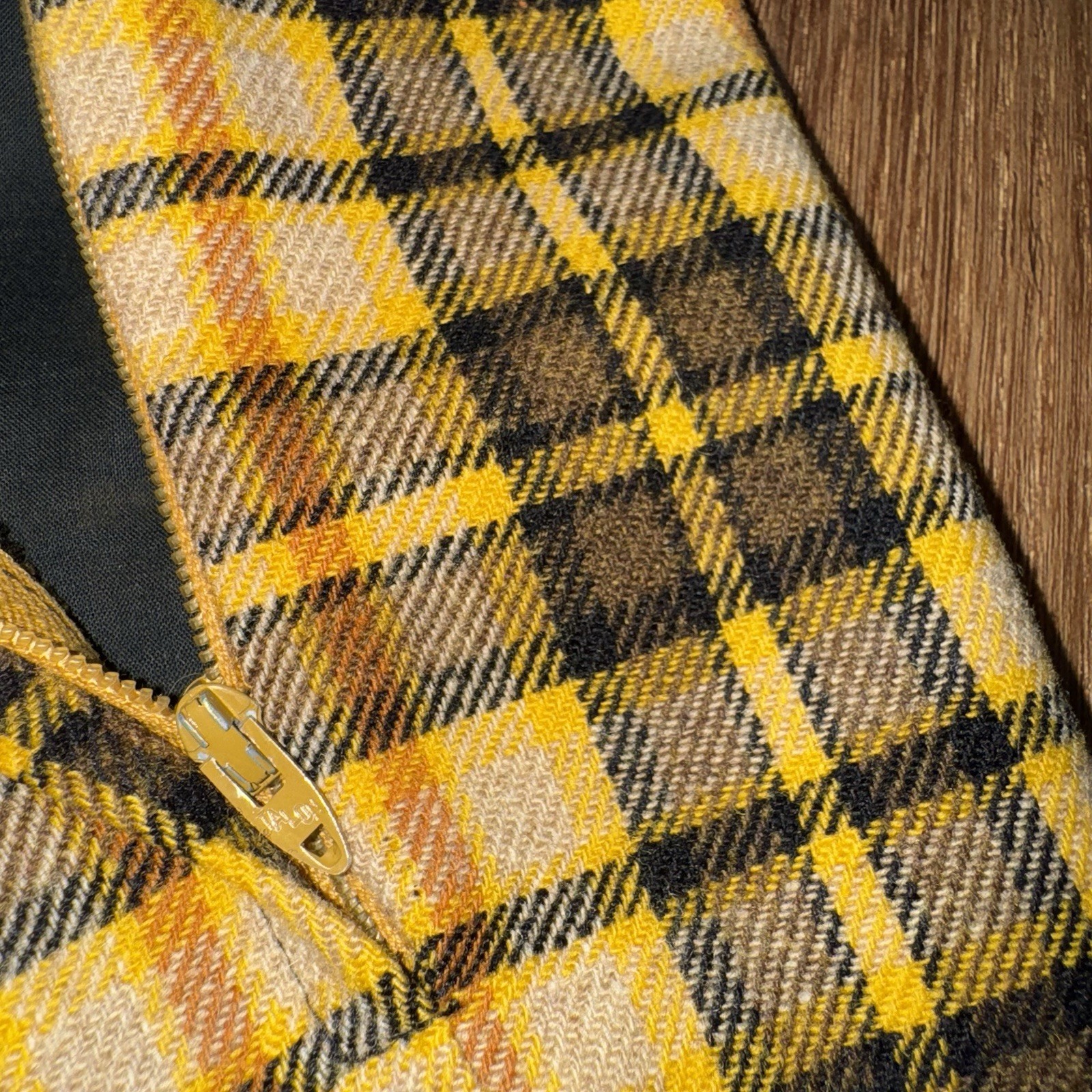 Vintage Pendleton Pants Womens 10 Wool Dress Slacks MCM Mod Disco Tartan Plaid