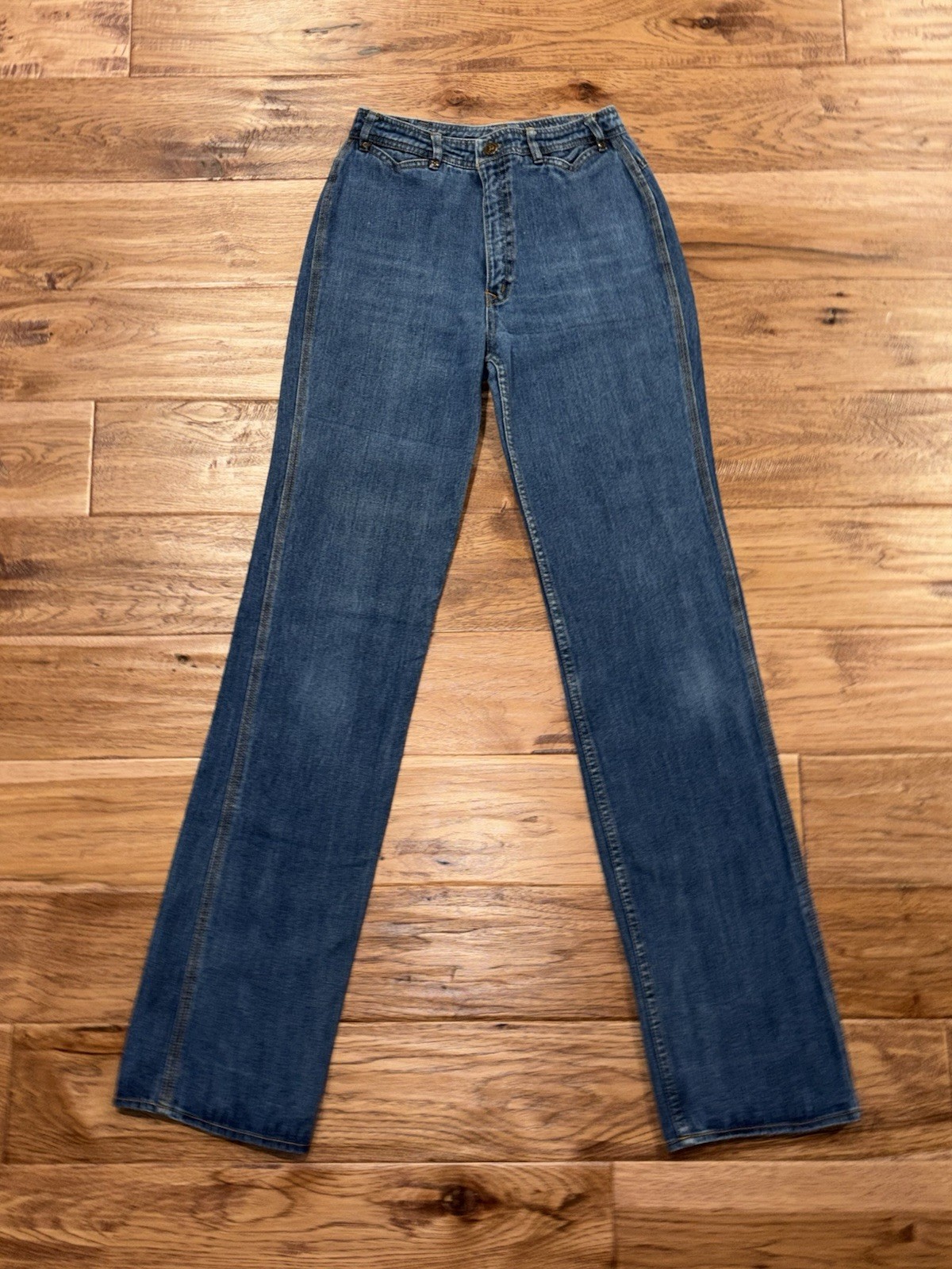 Vintage 1970s N’est Ce Pas High-Rise Straight-Leg Denim Jeans Size 9/10 Waist 26