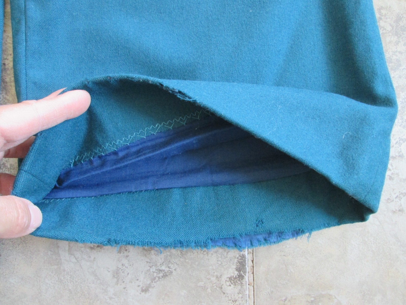 Vintage Young Pendleton Wool Pants 15-16 32×28 High Rise Virgin Wool Teal Blue