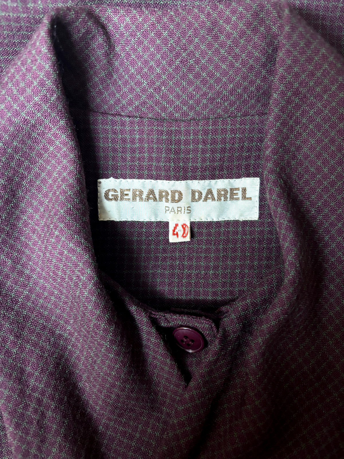 Women’s Vintage 1980s Gerard Darel of Paris Wool Top Blouse Neck Tie