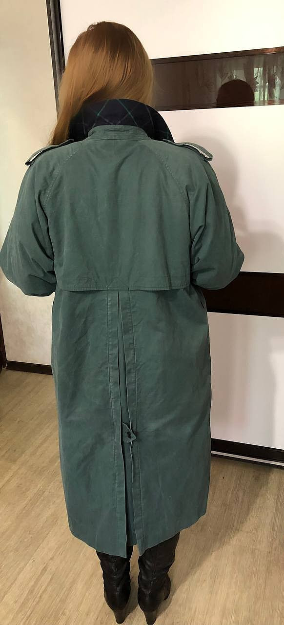 Vtg 1988 Burberrys Balmacaan Coat Emerald Green England Mens 40 Ex Long / Unisex