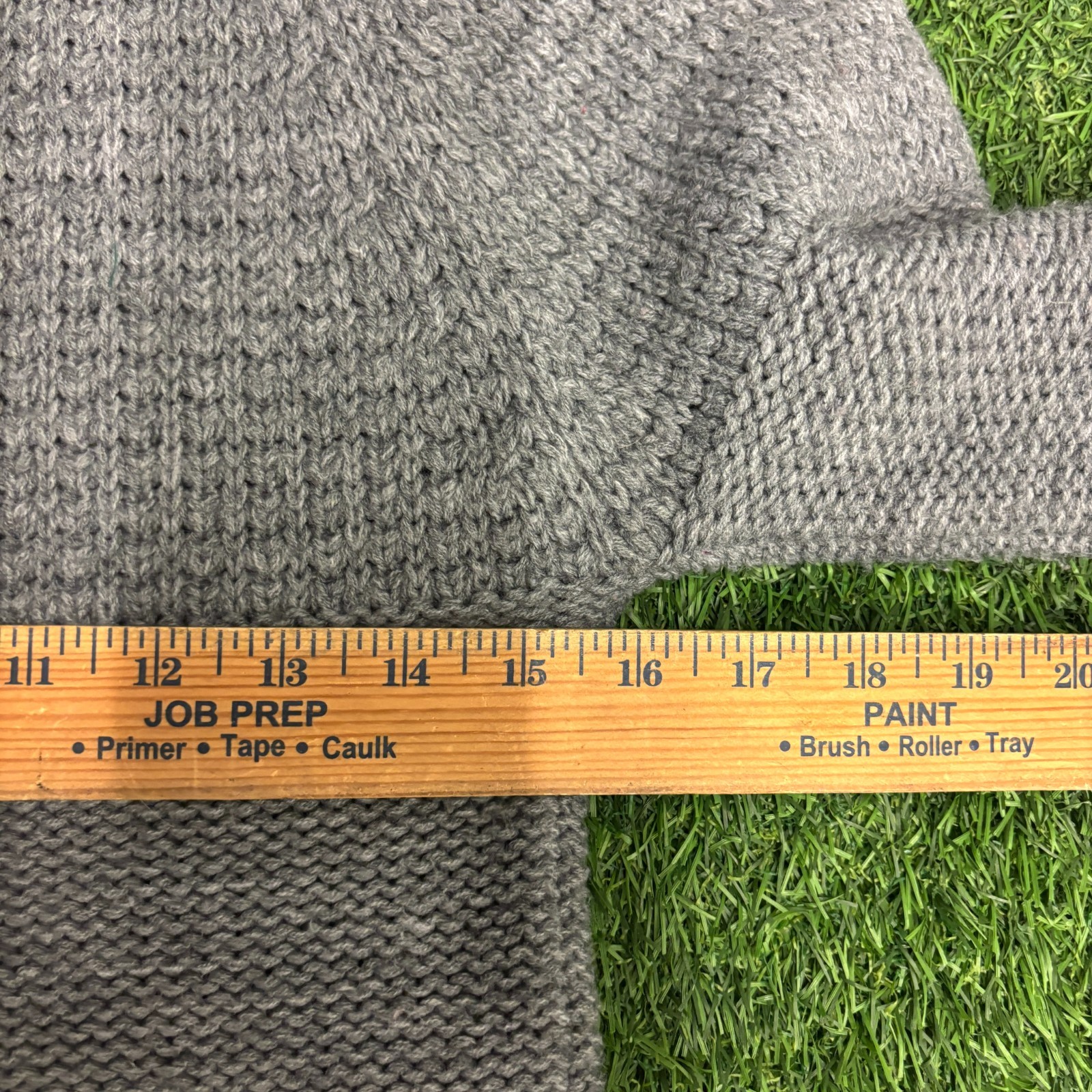 Vintage 80s Womens Sweater By Exclusive Imports Korea Gray Collar Knit Small