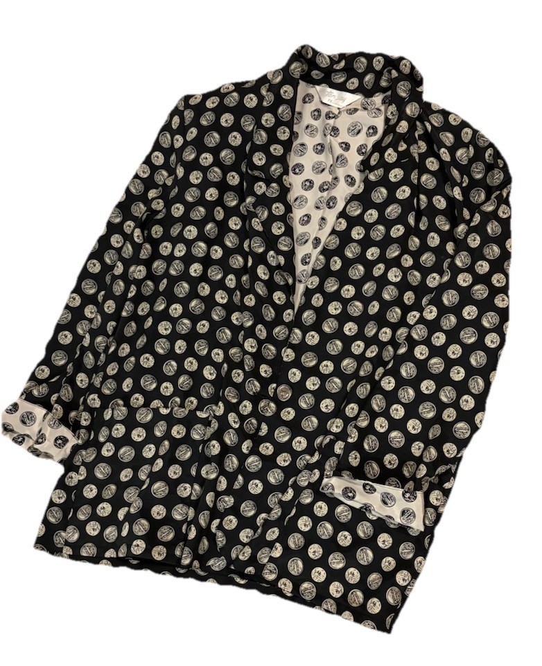 Vintage Tan Jay Blazer Size 12 Polka Dots 1980s USA MADE Final Sale