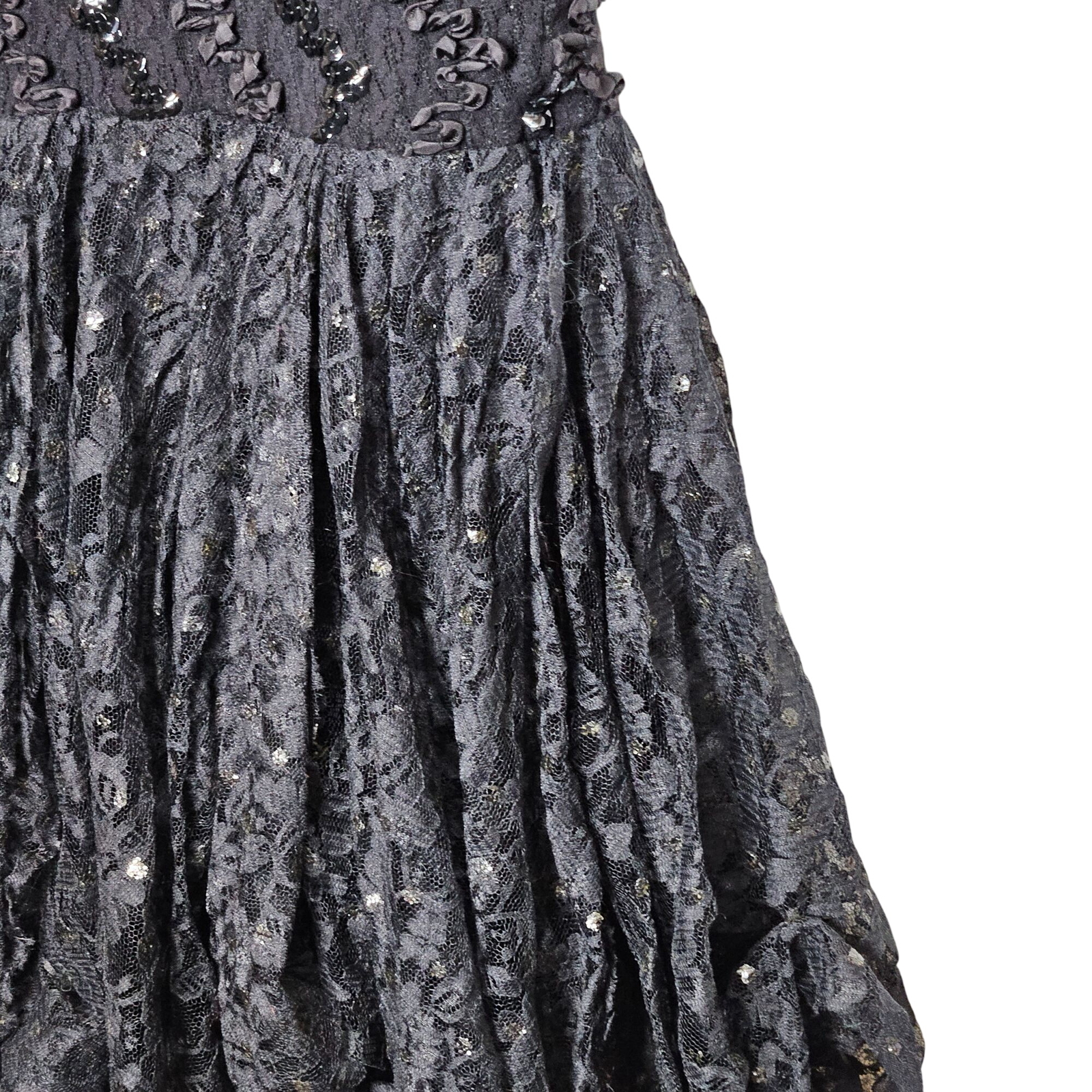 Vintage 80s 90s Lace Dress 5/6 Skater Grunge Whimsigoth Fairy Addams Mermaid