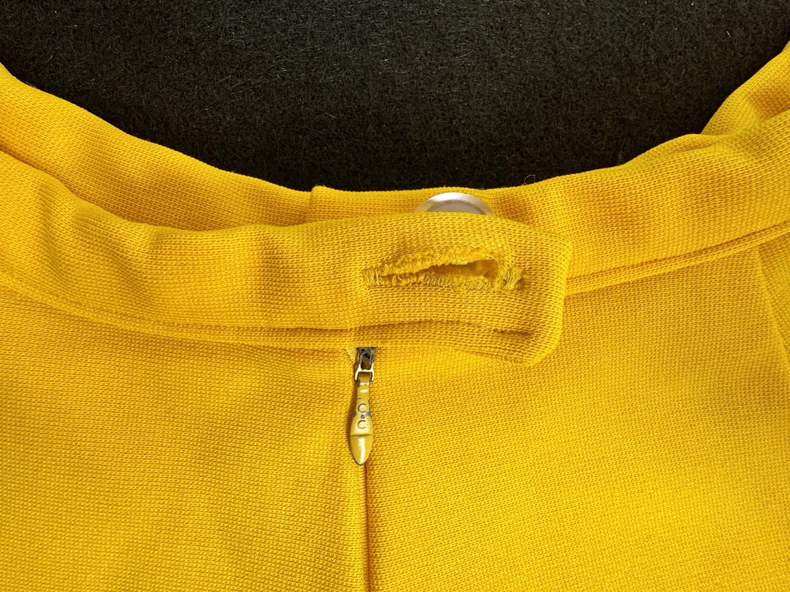 Vintage Cheerleader Skirt Yellow And Black 24” Waist Stripe Great Condition
