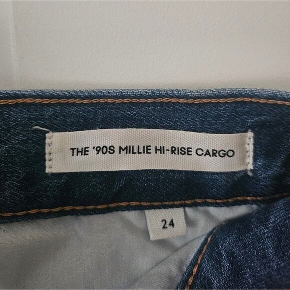 Denim Forum By Aritzia 90s Millie High Rise Cargo Wide Leg Jeans, Size 24