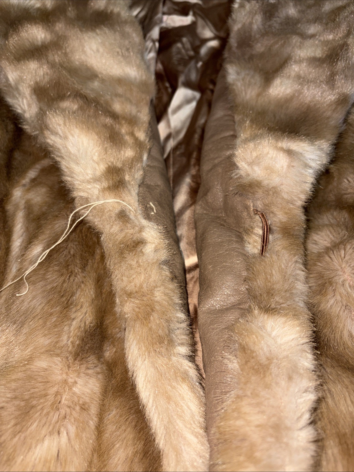 Womens 10 Vintage Career Originals Tissavel Mink French Faux Fur Coat