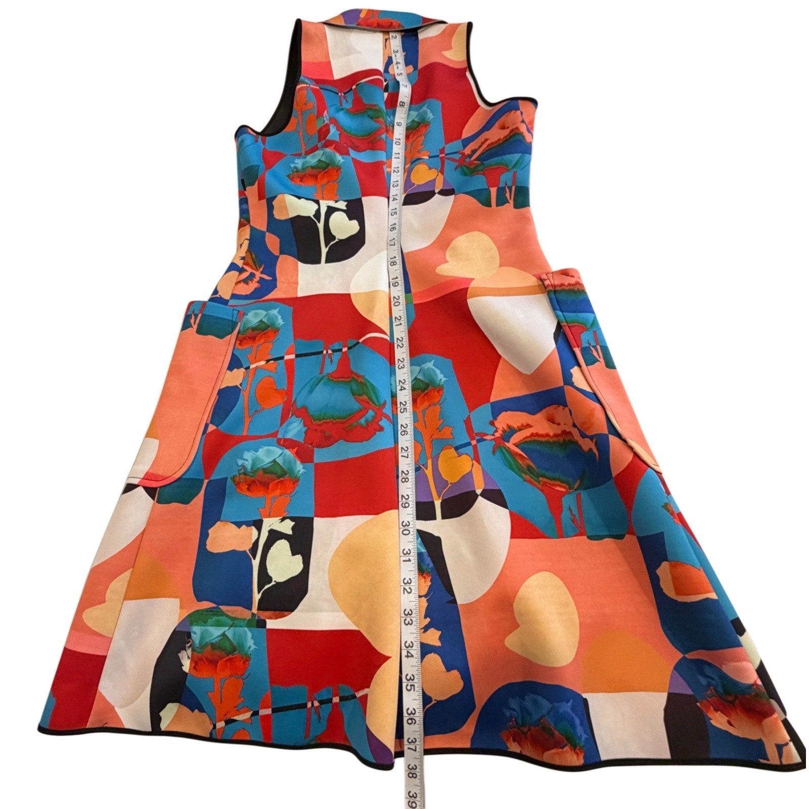 Rare Clover Canyon Designer Wearable Abstract Art Zip Pocket Dress USA Medium