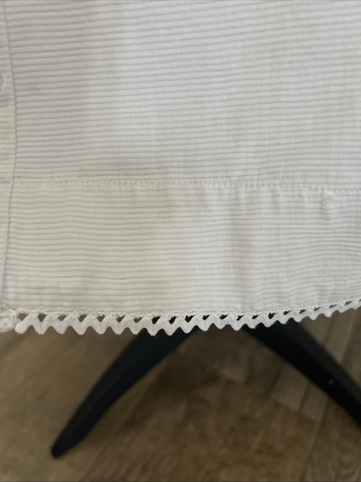 Antique White Heavy Ribbed Cotton Petticoat Patched Area