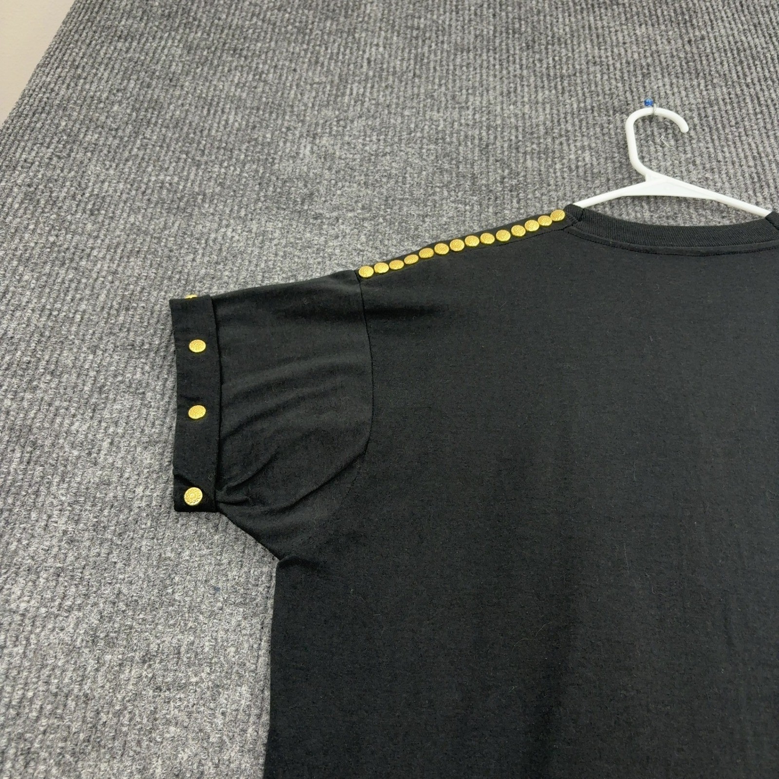 Vintage Screen Stars Best T Shirt XL Black Cotton Blend Studded Heart Retro 80s
