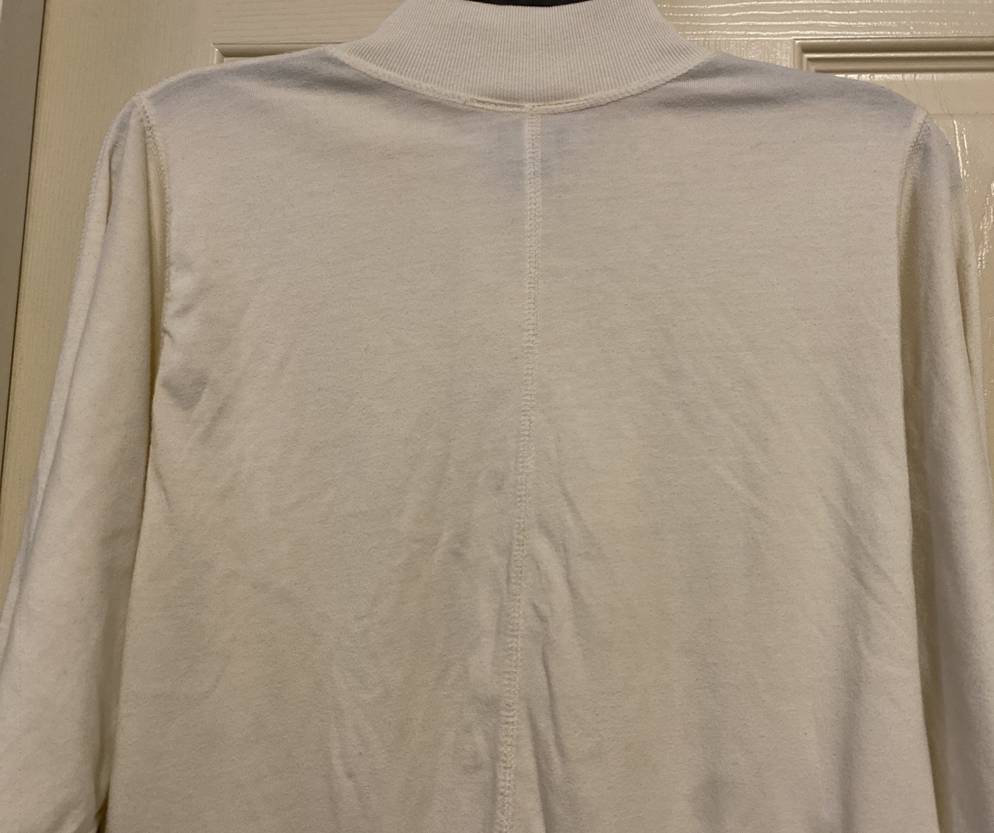 VTG 90s Mervyns Partners Women’s Shirt Sz M Cream White Boxy Buttons Batwing