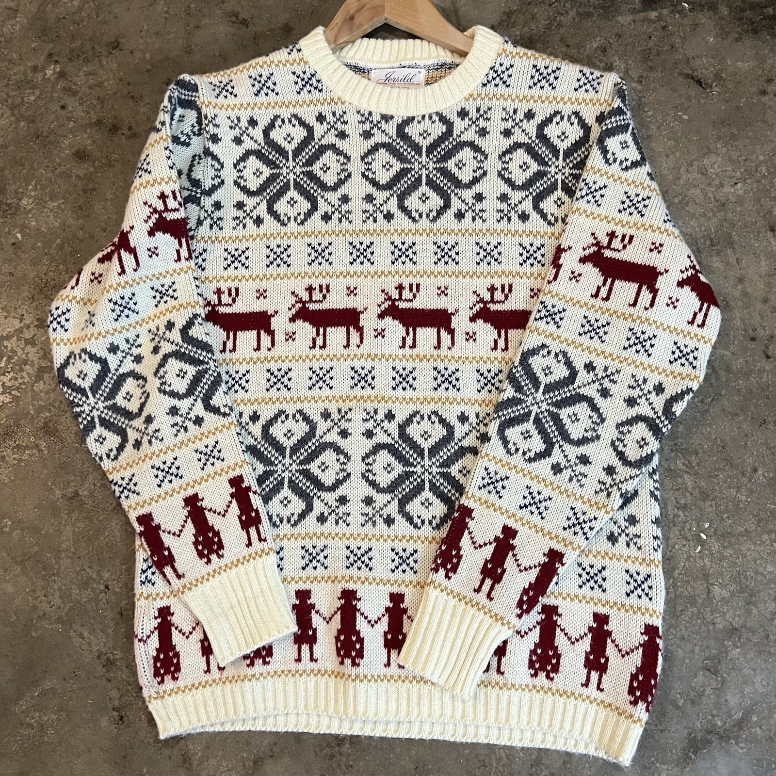 Vintage Jersild Nordic Sweater Small 60s 70s Winter Vtg Gorp Neenah