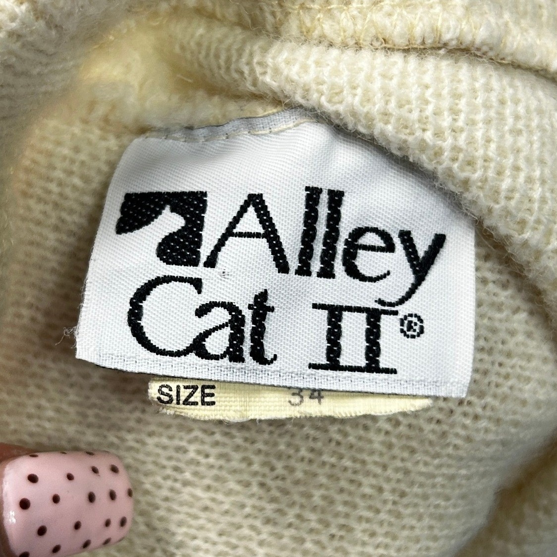 Sweater Skirt Set Womens Vintage USA Geometric 80s Size 34 Alley Cat II