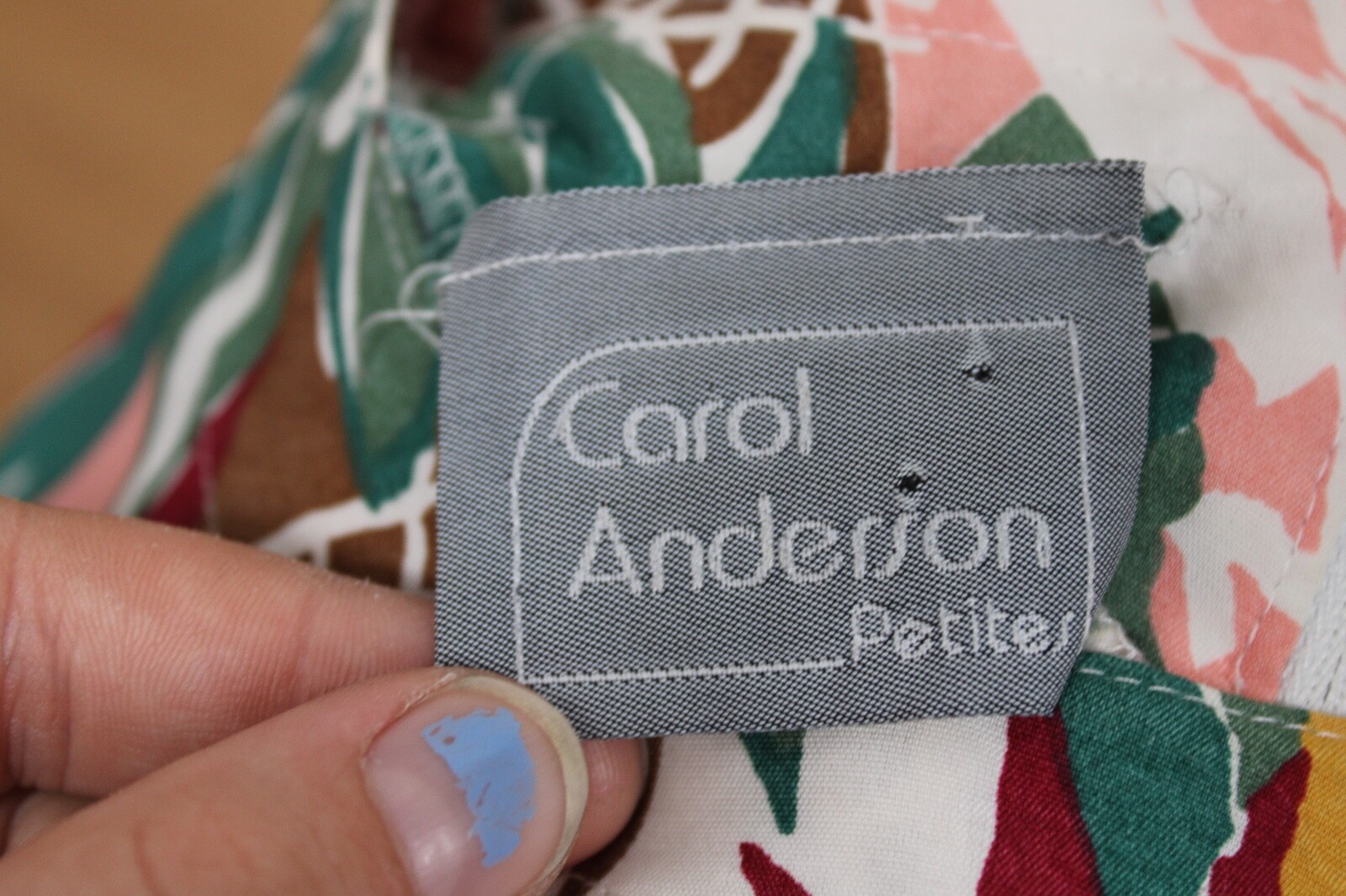 Vtg 80s Carol Anderson 4P Multicolor Floral Rayon Short Sleeve Wrap Skirt Dress