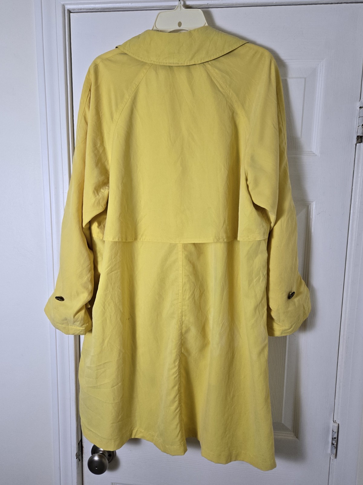 Vintage Burberry Women’s Yellow Small Trench Rain Coat Nova Check Burberry’s