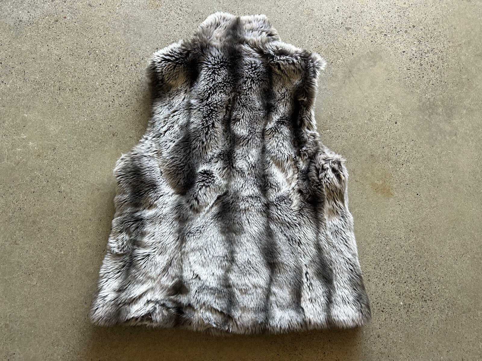 Vintage Y2K Kristen Blake Reversible Faux Chinchilla Fur Lined Vest Size L
