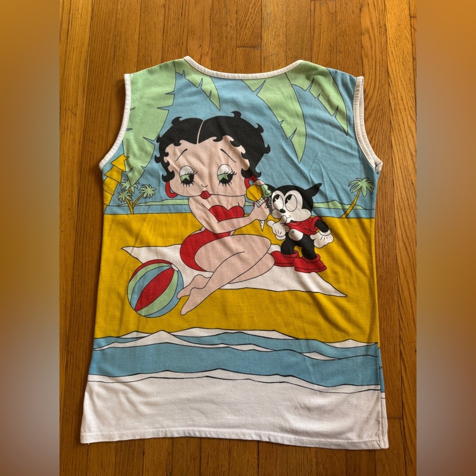 80s Vintage Single Stitch Betty Boop Beach Sleep Shirt Sz M