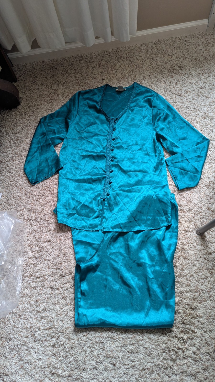 Vintage INNER MOST Y2K Green Satin Pajama Set Size S 6/8