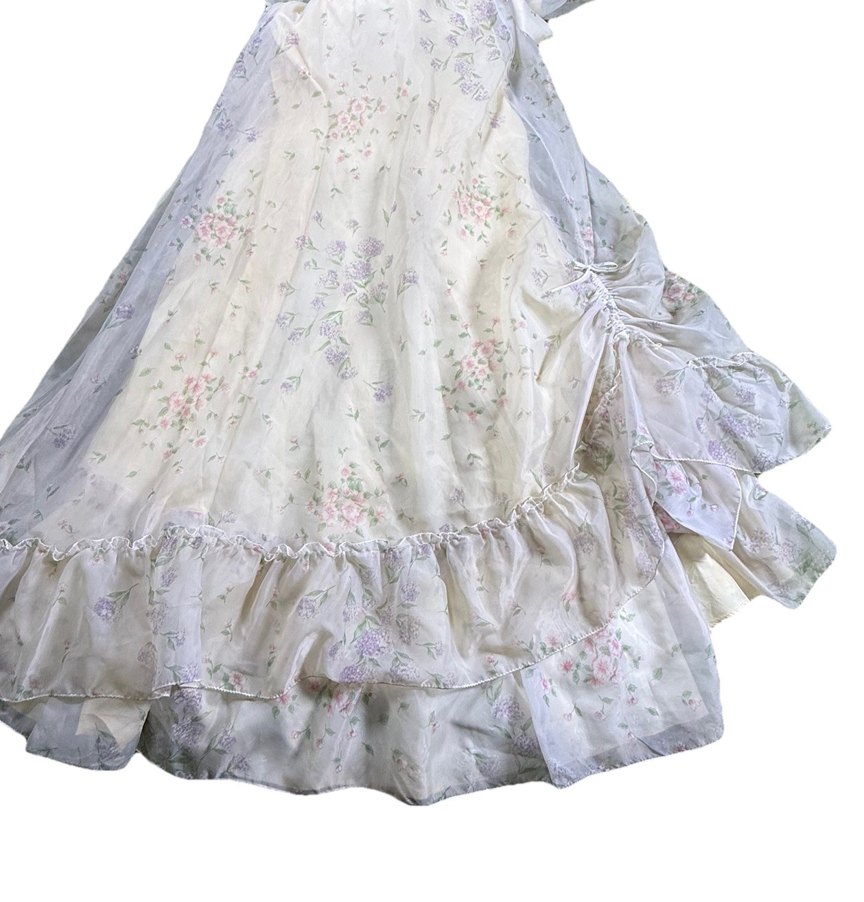 International Ladies Garment Workers Union whimsical Prairie 70s Ruffled Dress