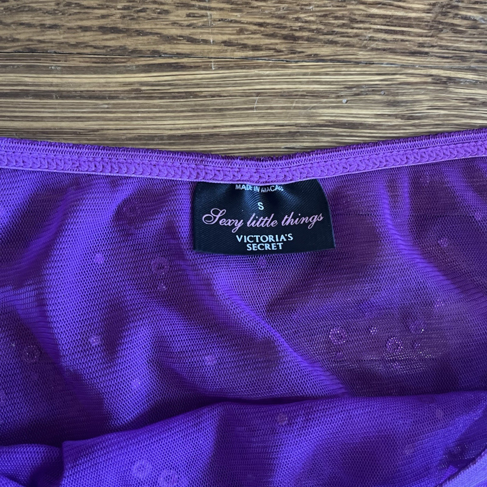 vtg Y2k Victorias Secret Sexy Little Things Panties S Purple Fairy Lace Brief