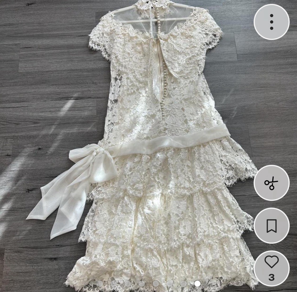 Alfred Angelo 1980s Lace Wedding Dress
