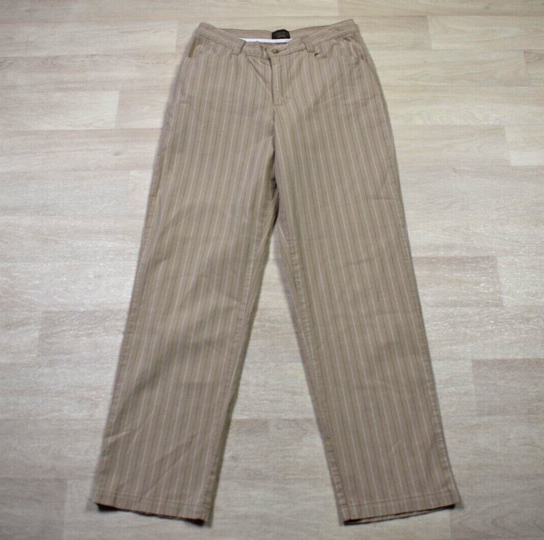 90s Lee Stretch Riders Beige Tan Pinstripe 28″ Waist VTG