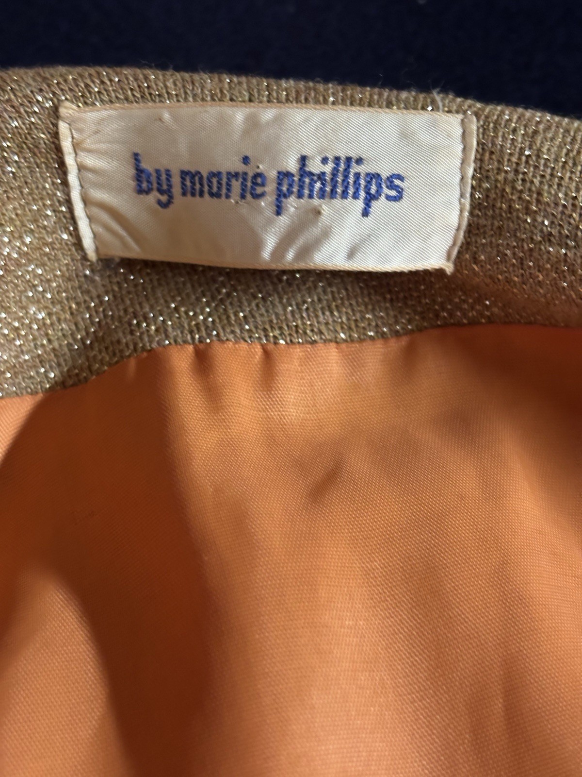 Vintage Marie Phillips Metallic 3 Piece Suit Women’s Jacket Skirt Top 1950s